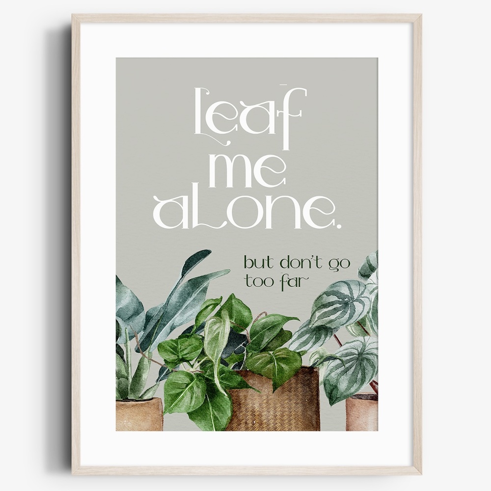 Watercolor Plants Botanical Wall Art Illustration Print Poster Unframed